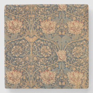 William Morris Honeysuckle Rich Wallpaper Stone Coaster