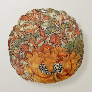 William Morris Honeysuckle Round Cushion