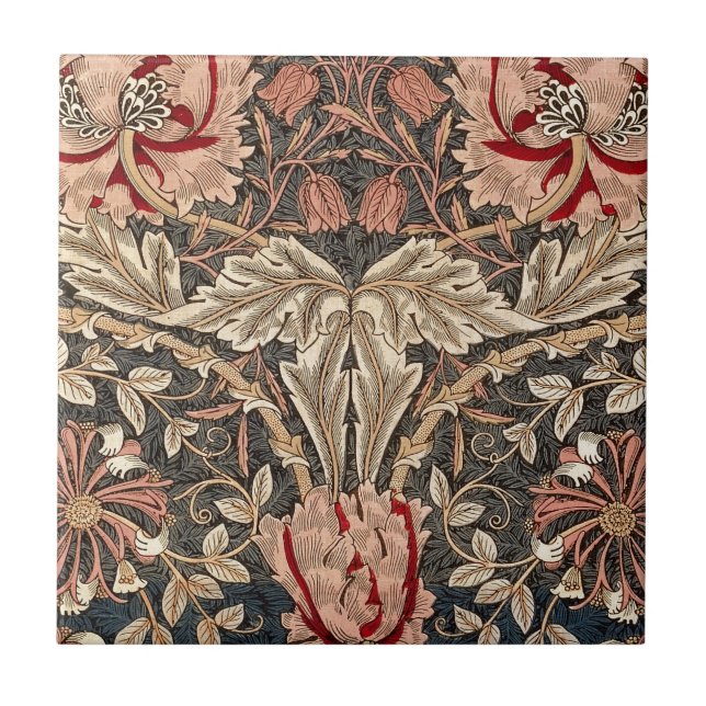 William Morris Honeysuckle Tile (Front)