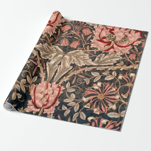 William Morris Honeysuckle Wrapping Paper (Unrolled)