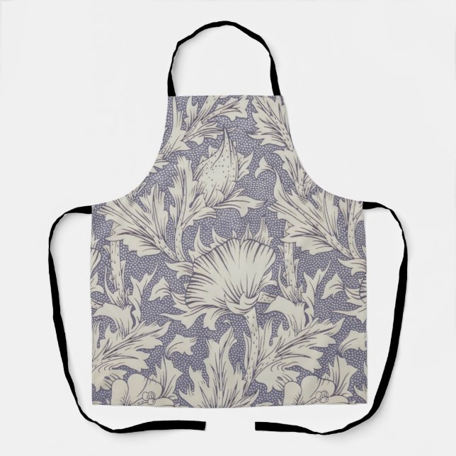 William Morris Horn Poppy Classic Floral Apron (Front)
