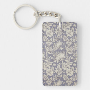 William Morris Horn Poppy Classic Floral Key Ring