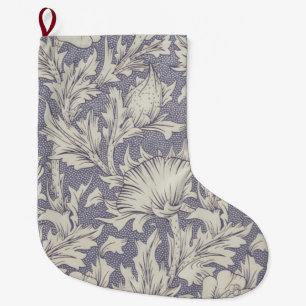 William Morris Horn Poppy Classic Floral Large Christmas Stocking