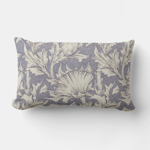 William Morris Horn Poppy Classic Floral Lumbar Cushion
