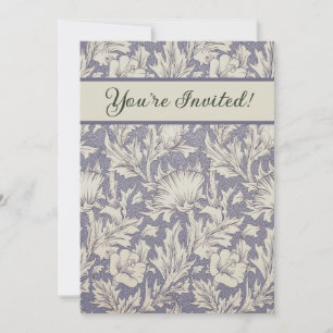 William Morris Horn Poppy Wallpaper Print: Vintage Invitation