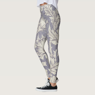 William Morris Horn Poppy Wallpaper Print: Vintage Leggings