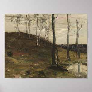 William Morris Hunt - Hillside with Trees Poster