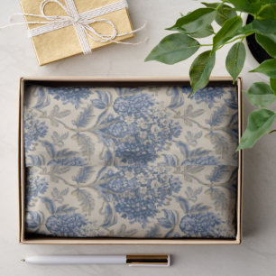 William Morris Hyacinth Floral blue Pattern Tissue Paper