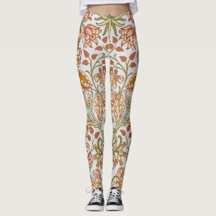 William Morris Hyacinth Floral Botanical Art Leggings
