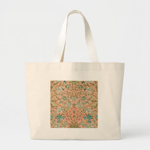 William Morris Hyacinth Flower Rose Art Large Tote Bag