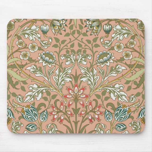 William Morris Hyacinth Flower Rose Art Mouse Pad (Front)