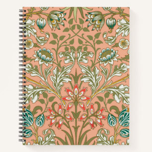 William Morris Hyacinth Flower Rose Art Notebook