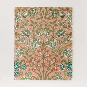 William Morris Hyacinth Flower Rose Art Pattern Jigsaw Puzzle
