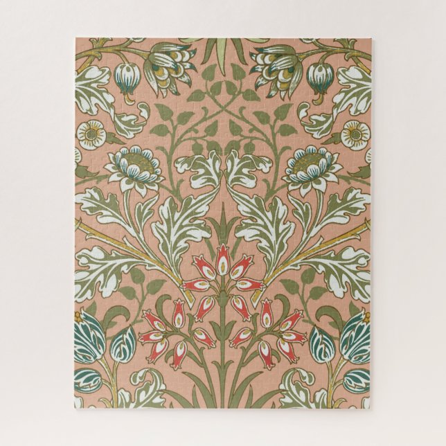 William Morris Hyacinth Flower Rose Art Pattern Jigsaw Puzzle (Vertical)