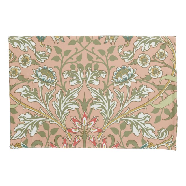 William Morris Hyacinth Flower Rose Art Pillowcase (Front)