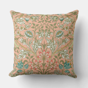 William Morris Hyacinth Pattern Dusty Rose Cushion