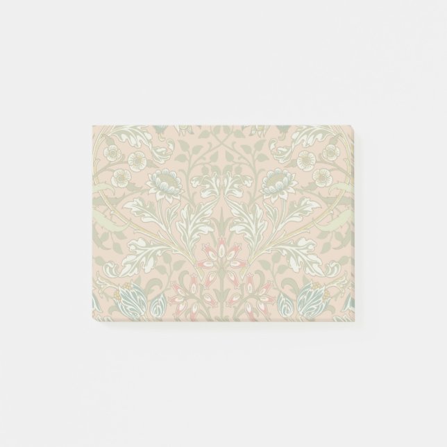 William Morris Hyacinth Pattern Dusty Rose Post-it Notes (Front)