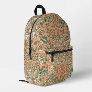 William Morris Hyacinth Pattern Dusty Rose Printed Backpack