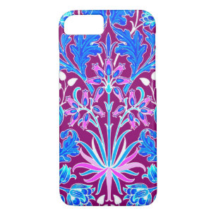 William Morris Hyacinth Print, Aqua and Purple iPhone 8/7 Case
