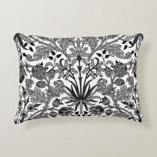 William Morris Hyacinth Print, Black, White & Grey Decorative Cushion