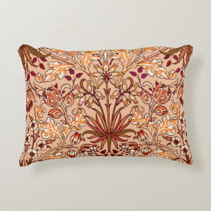 William Morris Hyacinth Print, Brown and Beige Decorative Cushion