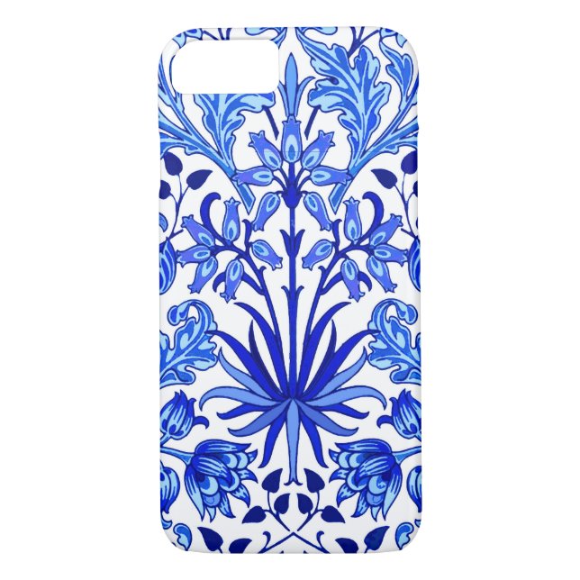 William Morris Hyacinth Print, Cobalt Blue & White Case-Mate iPhone Case (Back)