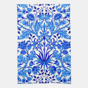 William Morris Hyacinth Print, Cobalt Blue & White Tea Towel