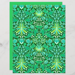 William Morris Hyacinth Print, Emerald Green