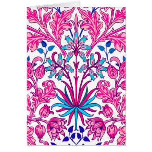 William Morris Hyacinth Print, Fuchsia Pink