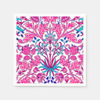 William Morris Hyacinth Print, Fuchsia Pink