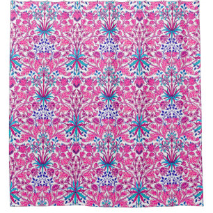 William Morris Hyacinth Print, Fuchsia Pink Shower Curtain