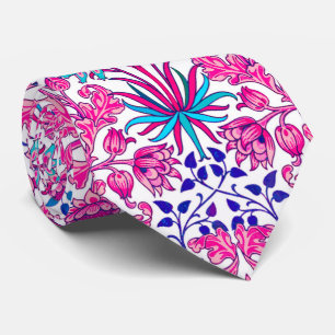 William Morris Hyacinth Print, Fuchsia Pink Tie