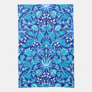 William Morris Hyacinth Print, Navy & Cobalt Blue Tea Towel
