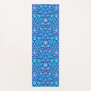 William Morris Hyacinth Print, Navy & Cobalt Blue Yoga Mat