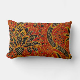 William Morris India Red Floral Lumbar Cushion
