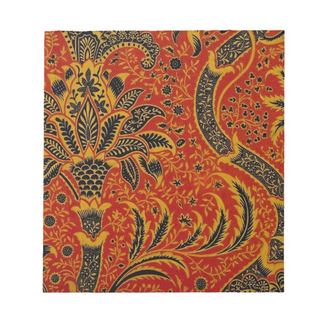 William Morris India Red Floral Notepad (Front)