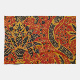 William Morris India Red Floral Tea Towel