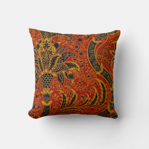 William Morris India Red Floral Vintage Classic Cushion