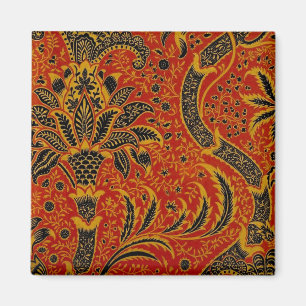 William Morris India Red Floral Vintage Classic Magnet