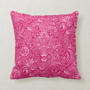 William Morris Indian, Deep Fuchsia Pink Cushion