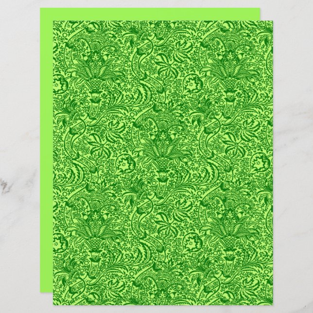 William Morris Indian, Lime and Emerald Green  (Front/Back)