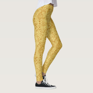 William Morris Indian, Mustard Yellow and Gold Leggings