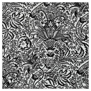 William Morris Indian, White and Black Fabric