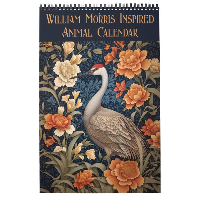 William Morris Inspired Animal Floral 2025 Vol.2 Calendar (Cover)