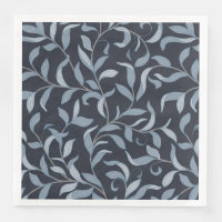 William Morris Inspired Blue Leaf Table Decor