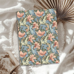William Morris inspired blush pastel blue sage Tissue Paper