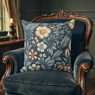 William Morris Inspired Botanical Style Pattern Cushion