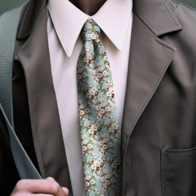 William Morris-Inspired Cherry Blossom Floral Tie (Creator Uploaded)