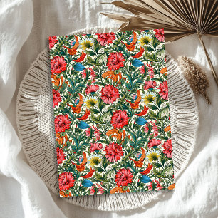 William Morris inspired colorful vibrant flowers  Tissue Paper