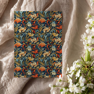 William Morris inspired colourful vibrant flowers  Tissue Paper